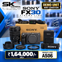 Pre-owned Sony FX30 Cinema line Camera + FE 18-105mm G OSS lens AS06