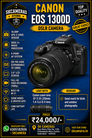 Canon EOS 1300D with EF-S 55-250mm f/4-5.6 IS II Lens