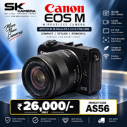 Pre-owned Canon EOS M Camera + EF-M 18-55mm IS STM lens AS56